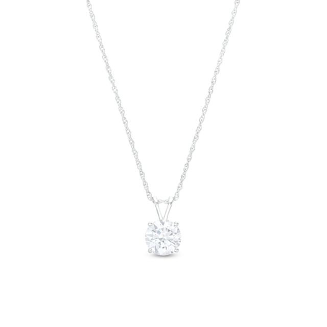 1-1/2 CT. Certified Lab-Created Diamond Solitaire Pendant in 14K White Gold (F/Vs2)