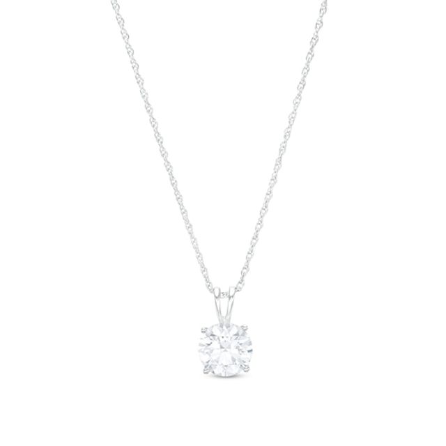 2 CT. Certified Lab-Created Diamond Solitaire Pendant in 14K White Gold (F/Vs2)