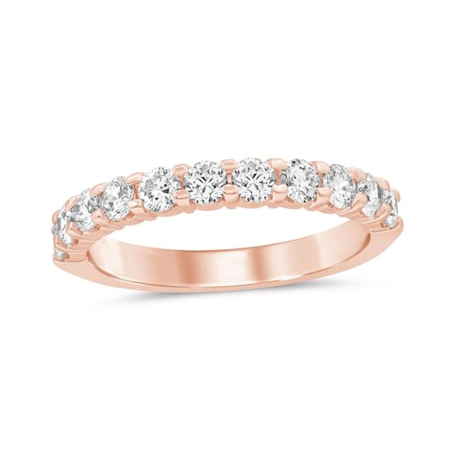 1 CT. T.w. Certified Lab-Grown Diamond Eleven Stone Anniversary Band in 14K Rose Gold (F/Vs2)