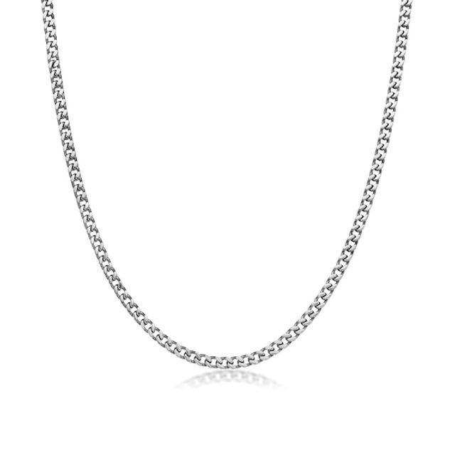 Men's 4.0mm Brushed-Finish Foxtail Chain Necklace in Solid Stainless Steel - 30"