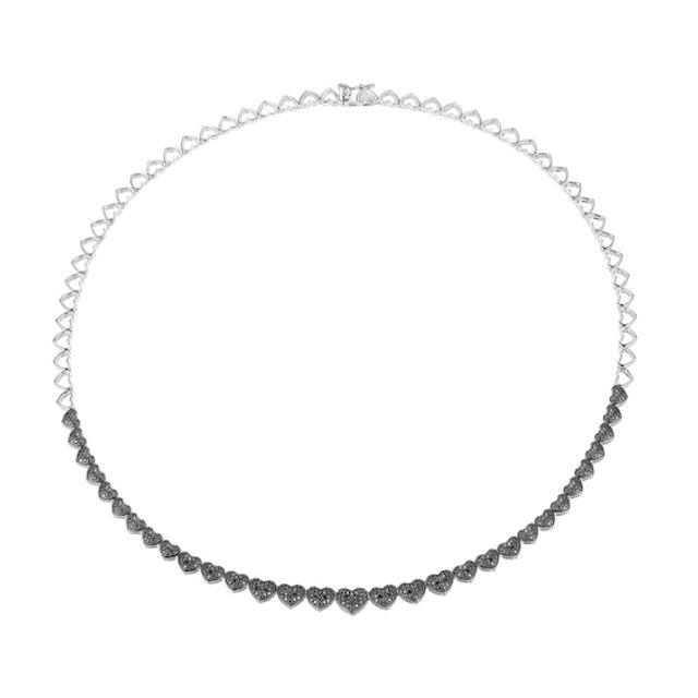Zales Diamond Necklace Earrings Blue Clear Silver Box 18 in Post Lifetime |  eBay