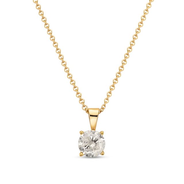 1/5 CT. Diamond Solitaire Pendant in 10K Gold (I/I3)