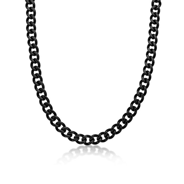 Men's 9.9mm Curb Chain Necklace in Solid 14K Gold - 22