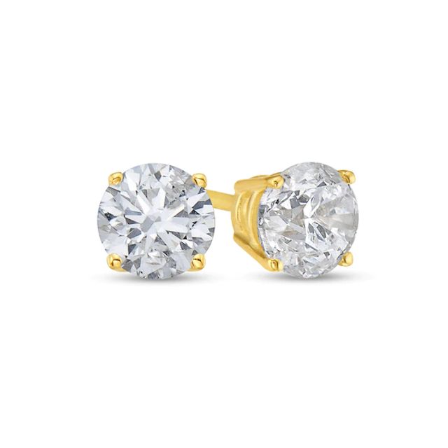 7/8 CT. T.w. Diamond Solitaire Stud Earrings in 10K Gold (I/I3)