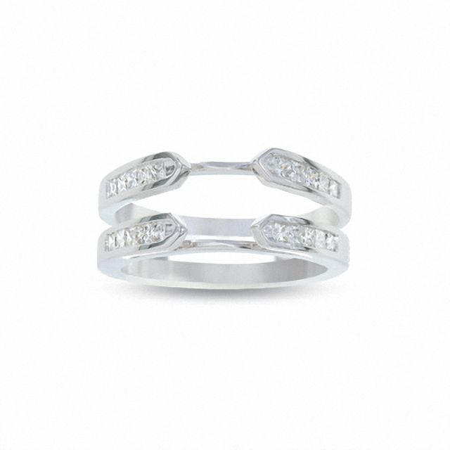 Previously Owned - 1/2 CT. T.w. Square-Cut Diamond Solitaire Enhancer in 14K White Gold