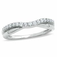 Previously Owned - 1/4 CT. T.w. Diamond Twist Contour Band in 14K White Gold