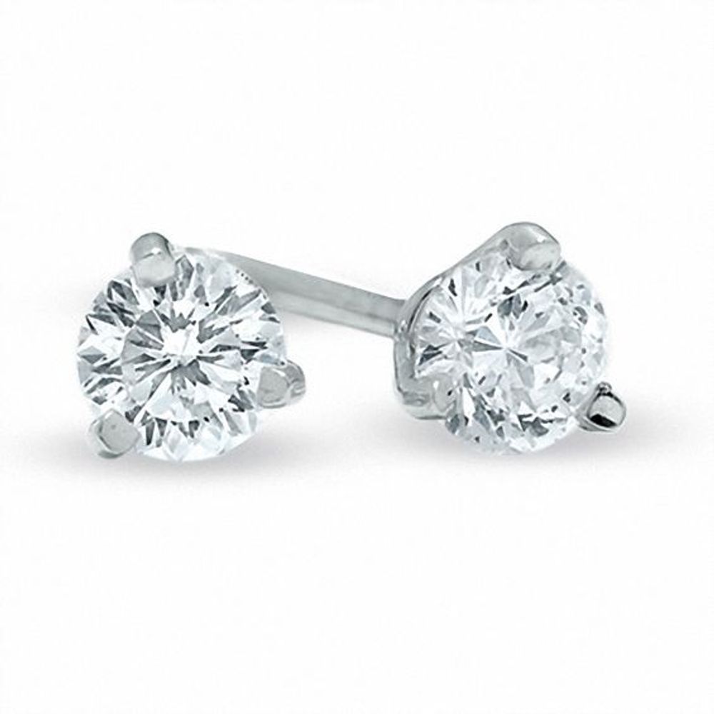 Previously Owned - 1/3 CT. T.w. Celebration DiamondÂ® Solitaire Stud Earrings in 18K White Gold