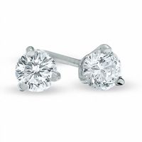 Previously Owned - 1/3 CT. T.w. Celebration DiamondÂ® Solitaire Stud Earrings in 18K White Gold