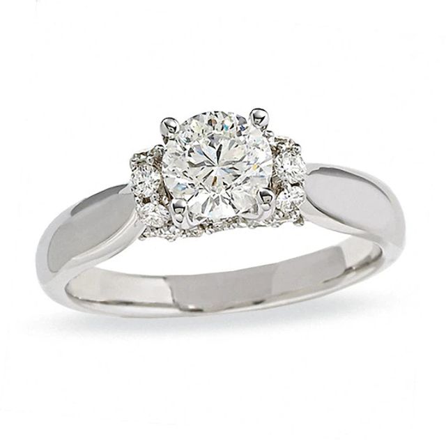 Previously Owned - Celebration LuxÂ® 1-1/4 CT. T.w. Diamond Engagement Ring in 18K White Gold (I/Si2)