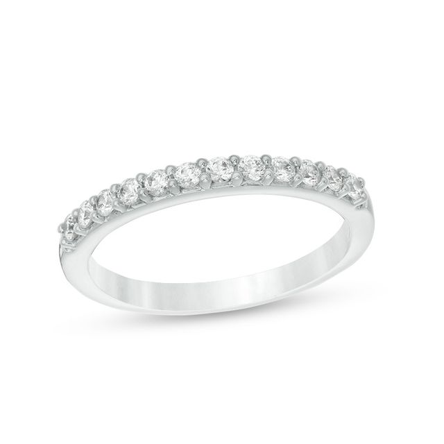 Previously Owned - 1/3 CT. T.w. Colorless Diamond Wedding Band in 18K White Gold