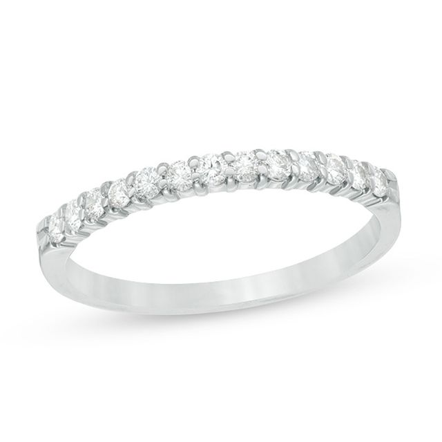 Previously Owned - 1/4 CT. T.w. Diamond Ribbon Band in 14K White Gold