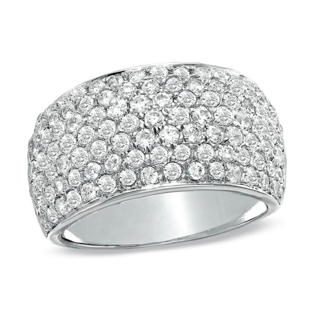 Previously Owned - 2 CT. T.w. Diamond Multi-Row Band in 10K White Gold