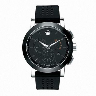 Previously Owned - Men's Movado Museum Black PVD Chronograph Watch with Black Dial (Model: 0606545)