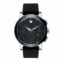 Previously Owned - Men's Movado Museum Black PVD Chronograph Watch with Black Dial (Model: 0606545)