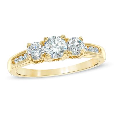 Previously Owned - 1 CT. T.w. Diamond Past Present FutureÂ® Engagement Ring in 14K Gold