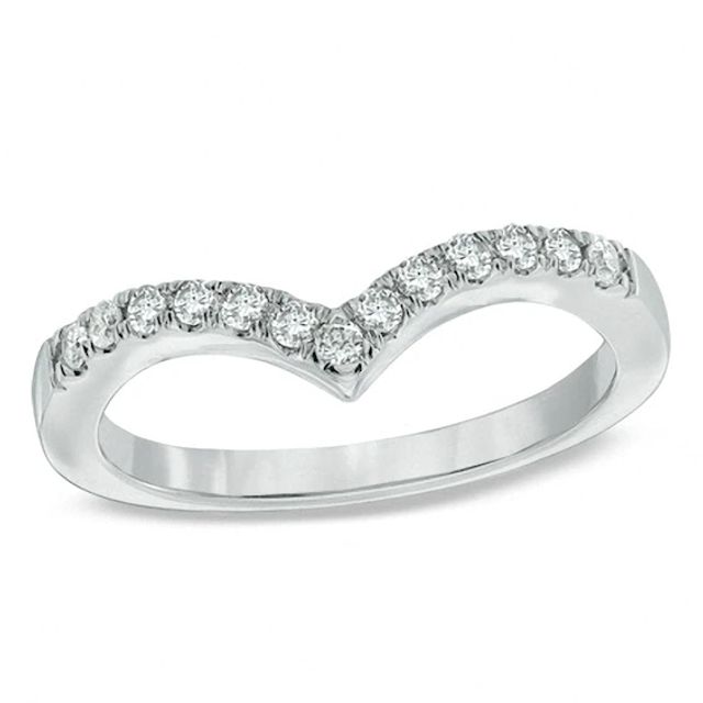 Previously Owned - 1/4 CT. T.w. Diamond Contour Anniversary Band in 10K White Gold