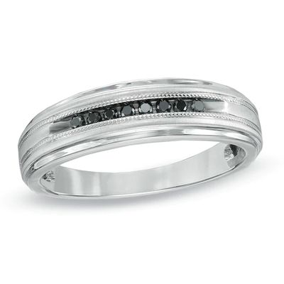 Previously Owned - Black Diamond Accent Ring in Sterling Silver