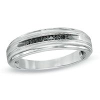 Previously Owned - Black Diamond Accent Ring in Sterling Silver