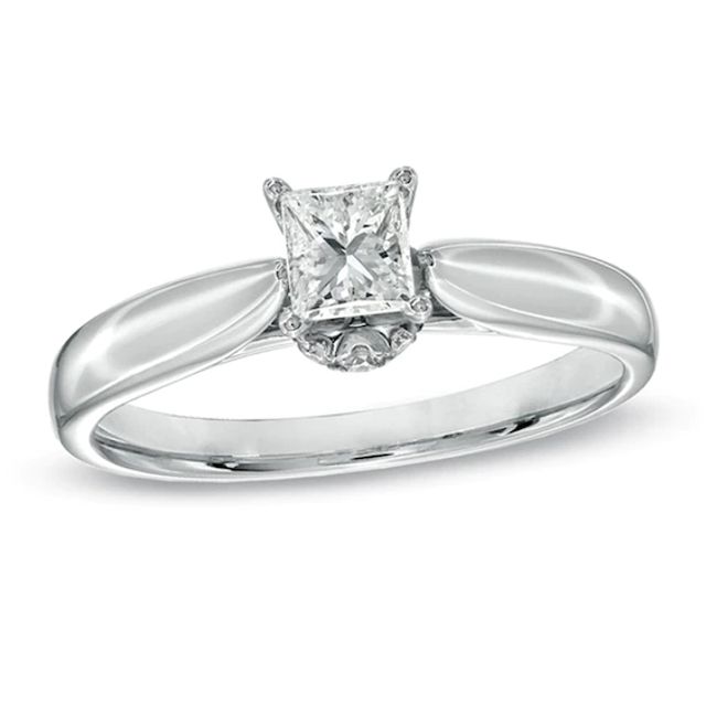 Previously Owned - For Eternity 1/2 CT. T.w. Princess-Cut Diamond Solitaire Engagement Ring in 14K White Gold