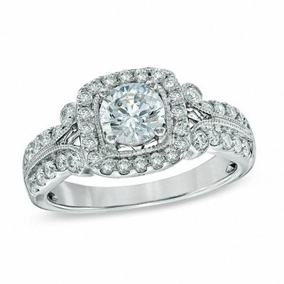 Previously Owned - Celebration GrandÂ® 1-1/4 CT. T.w. Diamond Engagement Ring in 14K White Gold (I/I1)