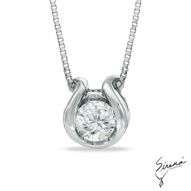 Previously Owned - Sirenaâ¢ Accent Solitaire Pendant in 14K White Gold