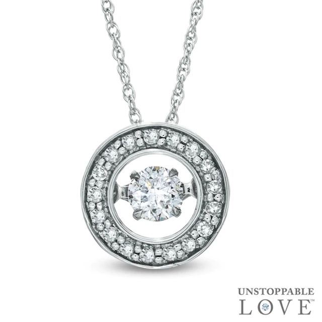 Previously Owned - 1/4 CT. T.w. Diamond Circle Pendant in 10K White Gold