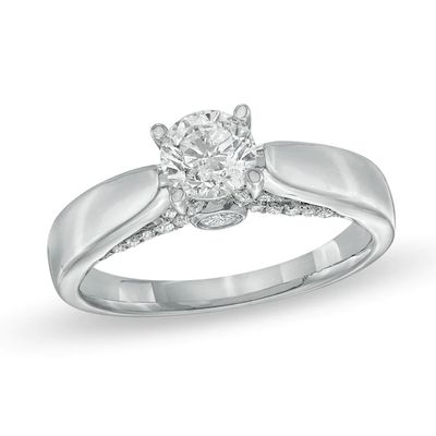 Previously Owned - 1 CT. T.w. Diamond Engagement Ring in 14K White Gold (J/I2)