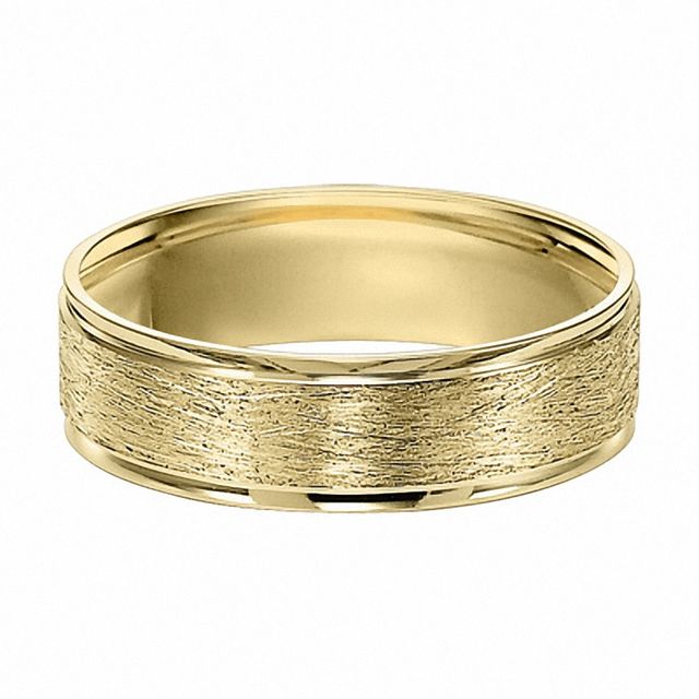 Previously Owned - Men's 6.0mm Brushed Wedding Band in 10K Gold