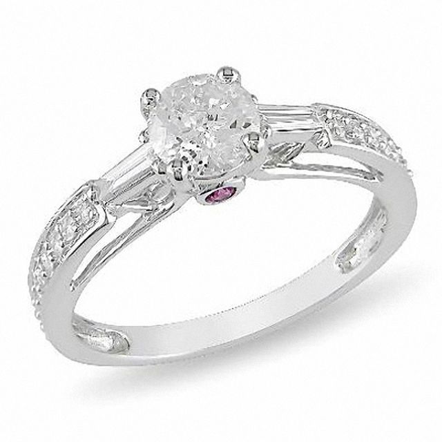 Previously Owned - 1 CT. T.w. Diamond Engagement Ring in 14K White Gold