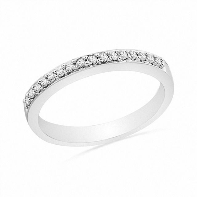 Previously Owned - 1/10 CT. T.w. Diamond Wedding Band in 10K White Gold