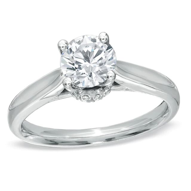 Previously Owned - For Eternity 1/2 CT. T.w. Diamond Engagement Ring in 14K White Gold
