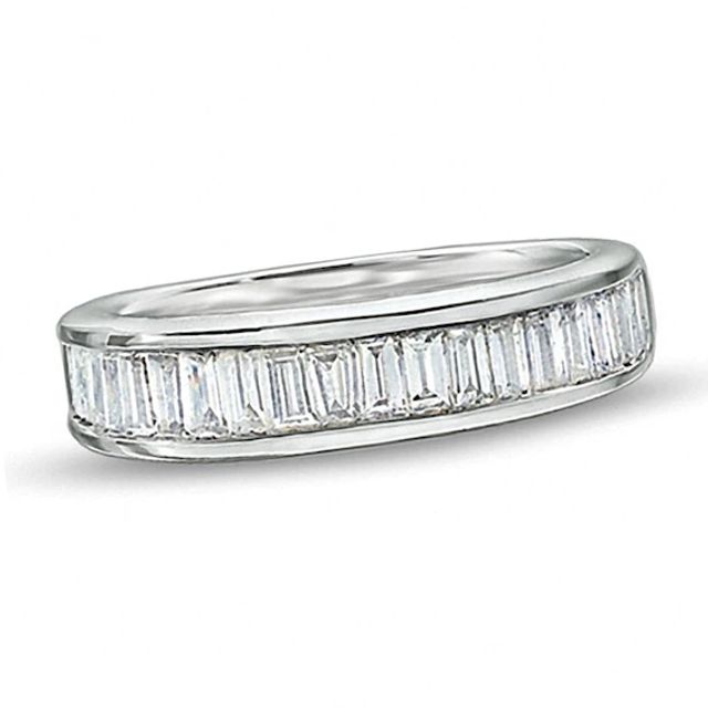 Previously Owned - 1/4 CT. T.w. Baguette Diamond Channel Band in 14K White Gold