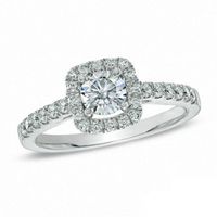 Previously Owned - Celebration Fireâ¢ 7/8 CT. T.w. Diamond Engagement Ring in 14K White Gold (I/Si2)