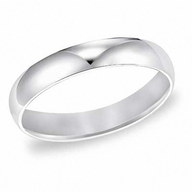 Previously Owned - Men's 4.0mm Comfort Fit Wedding Band in 14K White Gold