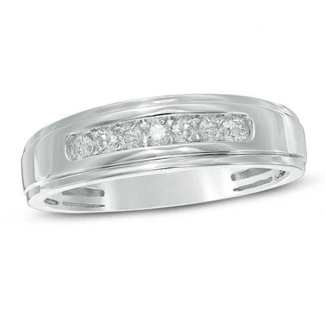 Previously Owned - 1/4 CT. T.w. Diamond Comfort Fit Band in 10K White Gold