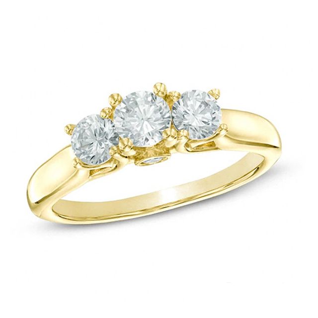 Previously Owned - 1 CT. T.w. Diamond Past Present FutureÂ® Engagement Ring in 14K Gold (I/I2)