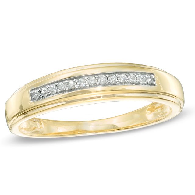 Previously Owned - 1/10 CT. T.w. Diamond Wedding Band in 10K Gold