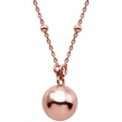 Previously Owned - PersonaÂ® Sterling Silver and 18K Rose Gold Plate Pendulum Chain Necklace - 30"