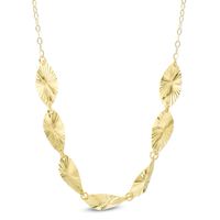 Previously Owned - Curved Marquise Disc Necklace in 10K Gold