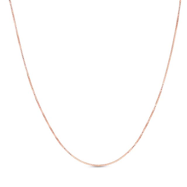 Previously Owned - 0.45mm Box Chain Necklace in 14K Rose Gold