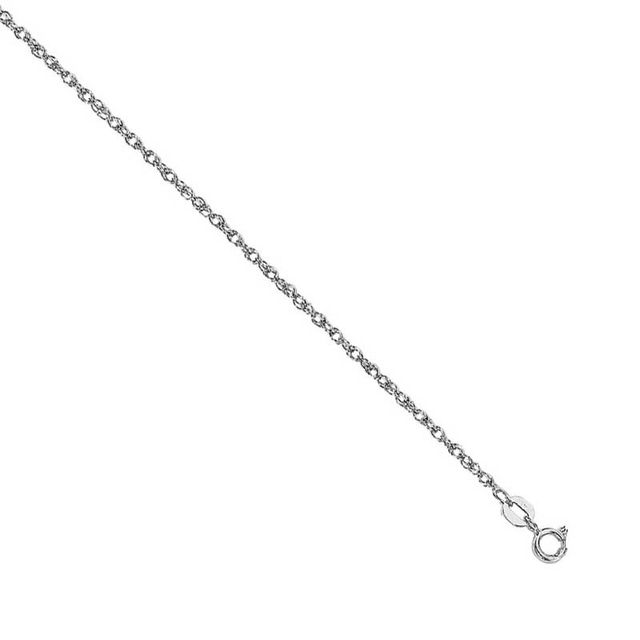 Previously Owned - 1.2mm Rope Chain Necklace in 14K White Gold