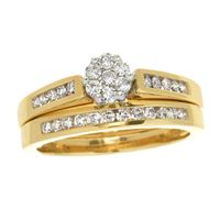 Previously Owned - 1/2 CT. T.w. Composite Diamond Bridal Set in 14K Gold