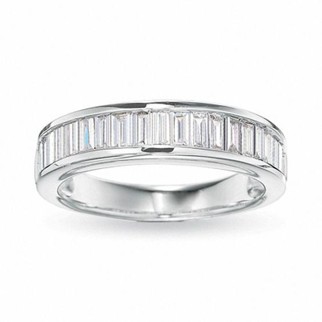 Previously Owned - 1/2 CT. T.w. Baguette Diamond Channel Band in 14K White Gold