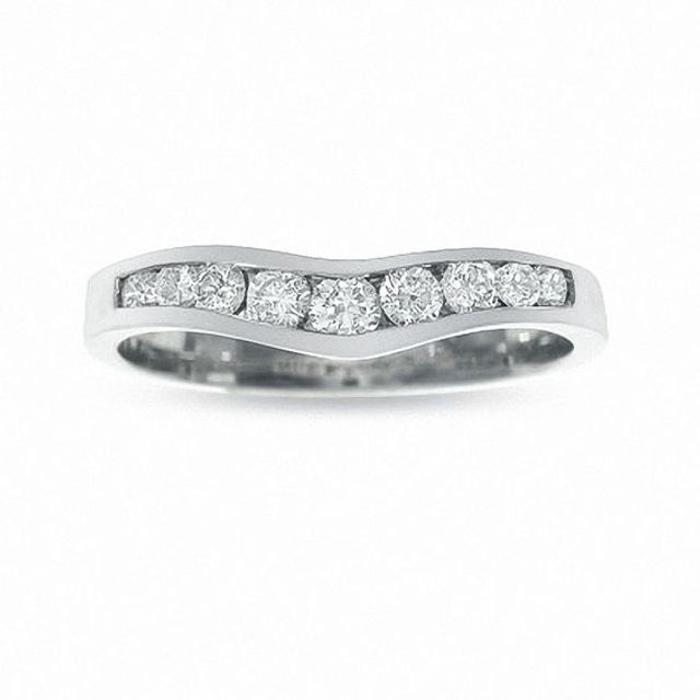 Previously Owned - 3/8 CT. T.w. Diamond Contour Band in 14K White Gold