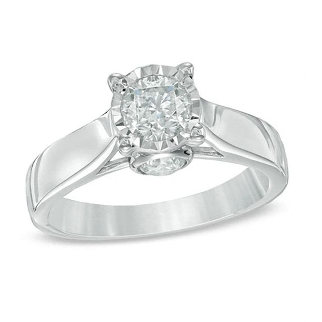 Previously Owned - 1-1/4 CT. T.w. Diamond Engagement Ring in 14K White Gold