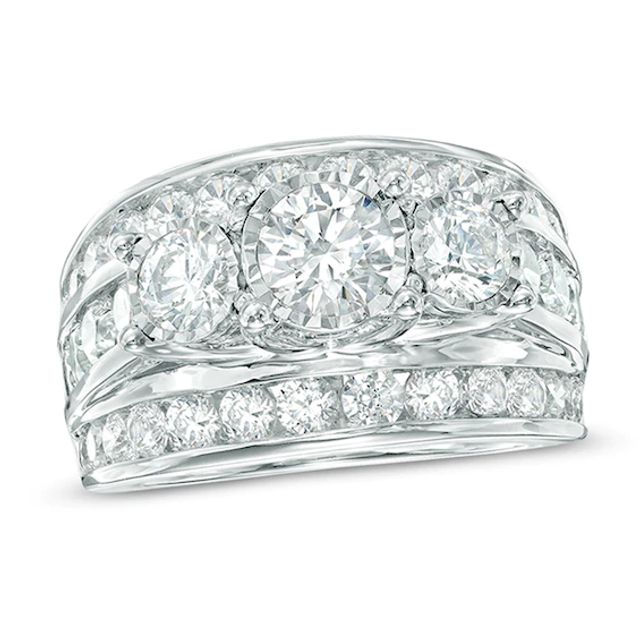 Previously Owned - 4 CT. T.w. Diamond Past Present FutureÂ® Ring in 14K White Gold