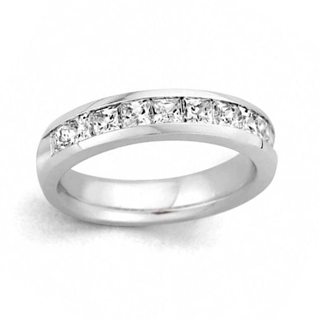 Previously Owned - 2 CT. T.w. Princess-Cut Diamond Wedding Band in 14K White Gold (I/Si2)