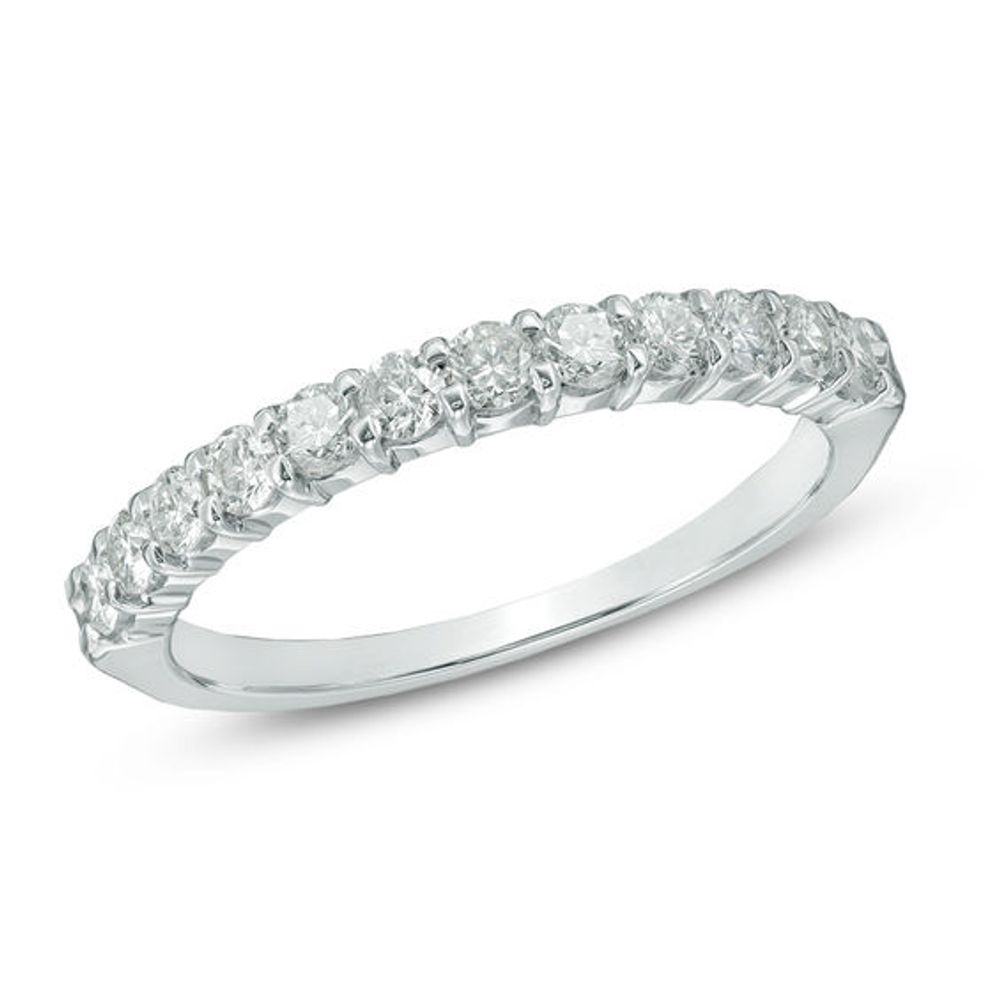 Previously Owned - Ladies' 1/2 CT. T.w. Diamond Wedding Band in 14K White Gold (I/Si2)