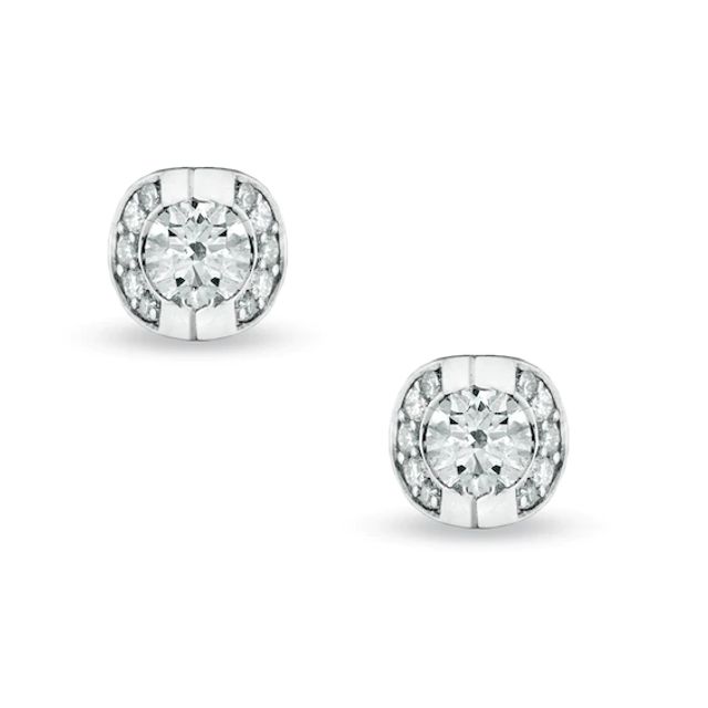 Previously Owned - 1/2 CT. T.w. Diamond Earrings in 14K White Gold (I/I2)