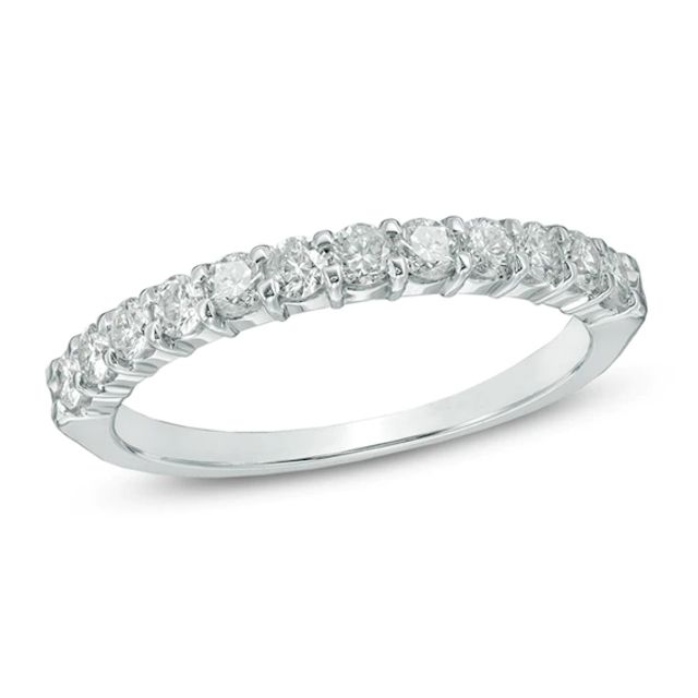 Previously Owned - Ladies' 1/2 CT. T.w. Diamond Wedding Band in 14K White Gold (I/Si2)